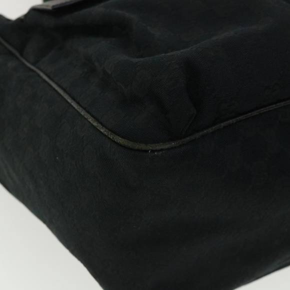 GUCCI GG Canvas Web Sherry Line Hand Bag Black Red Green 161836 Auth 36566 - Picture 9 of 16